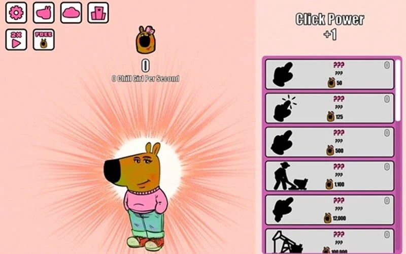 chill girl clicker screenshot